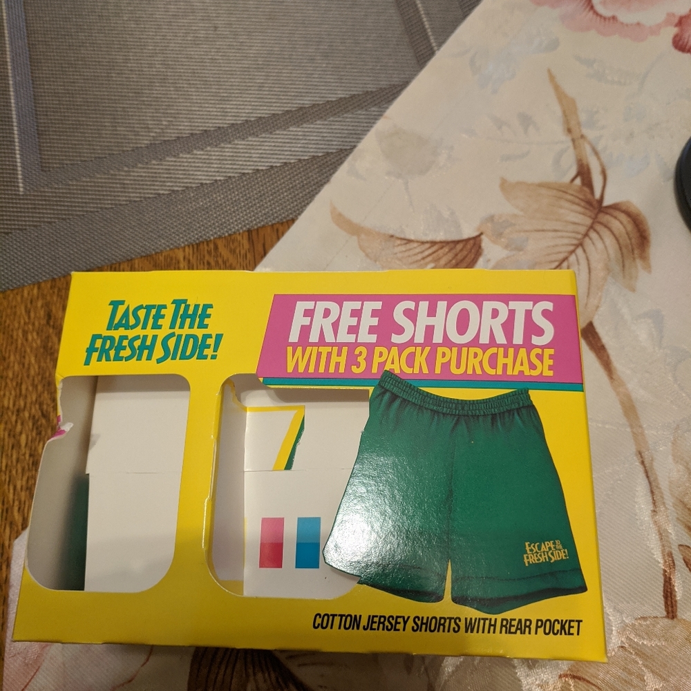 Vintage Unisex green Salem cotton jersey shorts size XL stretch waistband - Picture 4 of 6